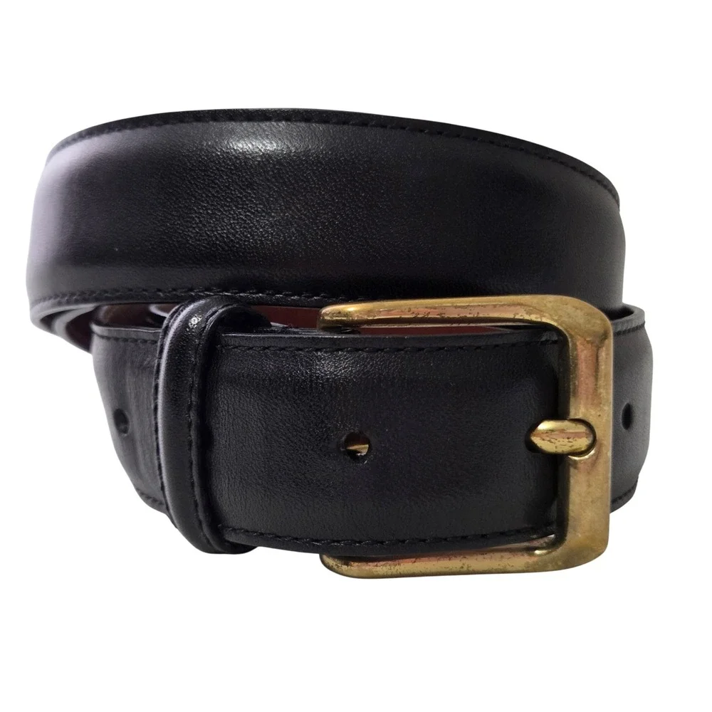 Coach Mens Black Leather Handcrafted Belt 36